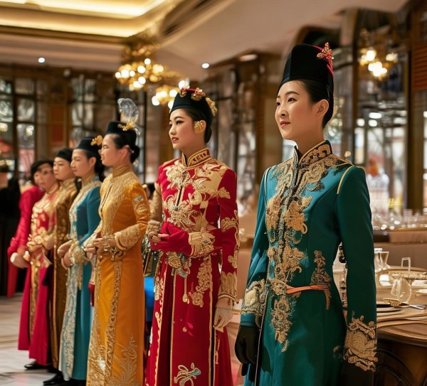 华服映衬服务之魂,美高梅澳门酒店餐饮部服务员服装解析 华服映衬服务之魂,美高梅澳门酒店餐饮部服务员服装解析