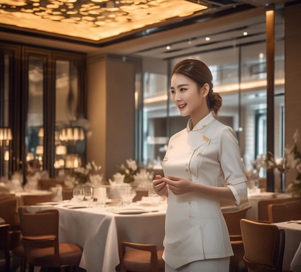 云天楼瓯越大酒店，餐饮服务员的专业与温情